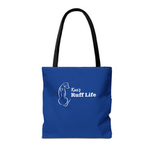 Load image into Gallery viewer, Kea's Ruff Life Dog Silhouette Tote Bag — Cute Pet Lover Canvas Tote