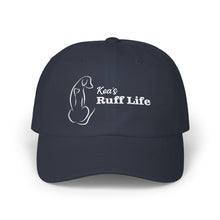 Load image into Gallery viewer, Camo "Ruff Life" Dad Cap — Embroidered Dog Silhouette Hat