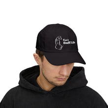 Load image into Gallery viewer, Camo "Ruff Life" Dad Cap — Embroidered Dog Silhouette Hat