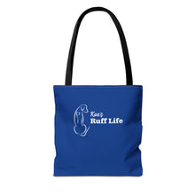 Load image into Gallery viewer, Kea's Ruff Life Dog Silhouette Tote Bag — Cute Pet Lover Canvas Tote
