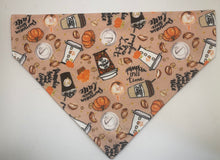 Load image into Gallery viewer, Koa's Ruff Life, pumpkin spice bandana for dogs. perfect for the fall