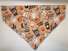 Load image into Gallery viewer, Koa's Ruff Life, pumpkin spice bandana for dogs. perfect for the fall