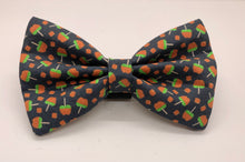 Load image into Gallery viewer, Koa's Ruff Life, Fall festival candy apple bow tie for dogs personalized with your pup's name