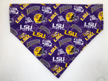 Load image into Gallery viewer, Koa's Ruff Life, LSU Tigers purple dog bandana