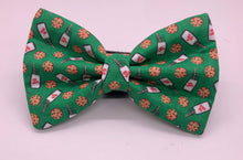 Load image into Gallery viewer, Koa's Ruff Life, large green milk and cookies bow tie for dogs