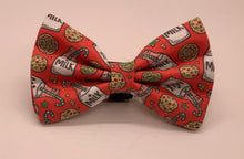 Load image into Gallery viewer, Koa's Ruff Life, red milk and cookies dog bow tie