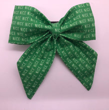 Load image into Gallery viewer, Koa's Ruff Life, large green nice list bow tie for dogs