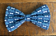 Load image into Gallery viewer, Koa's Ruff Life, bad to the bone bow tie.