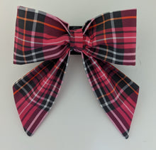 Load image into Gallery viewer, Koa's Ruff Life, Valentine's Day tartan plaid sailor bow for dogs