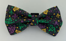 Load image into Gallery viewer, Koa's Ruff Life, Mardi Gras Masquerade bow tie for dogs