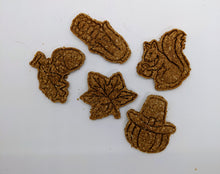 Load image into Gallery viewer, Koa's Ruff Life, Thanksgiving cookies (turkey, pumpkin, acorn, maple leaf, corn, squirrel) may be ordered in various flavors: peanut butter, pumpkin, cheese