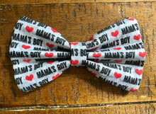 Load image into Gallery viewer, Koa's Ruff Life, the mama's boy bow tie. Show off your fur baby's love for his mom!