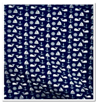 Load image into Gallery viewer, Koa's Ruff Life, Sails away! The "summer sails" bow tie is for the nautical lover featuring whales, sailboat, anchors and wheels pattern.