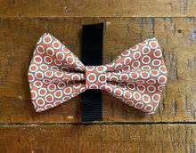 Load image into Gallery viewer, Koa's Ruff Life, the orange treehouse club bow tie.