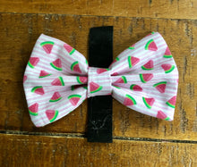 Load image into Gallery viewer, Koa's Ruff Life, the watermelon dog bow tie. The perfect accessory for summer.