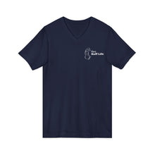 Load image into Gallery viewer, Ruff Life V-Neck Tee – Cute Dog Silhouette Pet Lover Shirt
