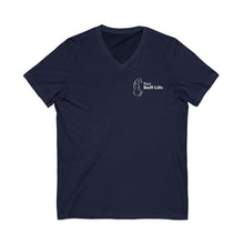Load image into Gallery viewer, Ruff Life V-Neck Tee – Cute Dog Silhouette Pet Lover Shirt
