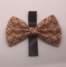 Load image into Gallery viewer, Koa&#39;s Ruff Life, fall orange and brown plaid bow tie for dogs
