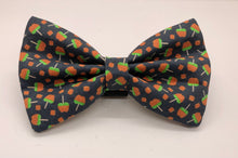 Load image into Gallery viewer, Koa&#39;s Ruff Life, Fall festival candy apple bow tie for dogs personalized with your pup&#39;s name
