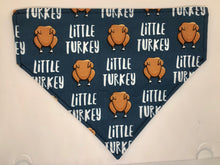 Load image into Gallery viewer, Koa&#39;s Ruff Life, little turkey over the collar dog bandana perfect for Thanksgiving
