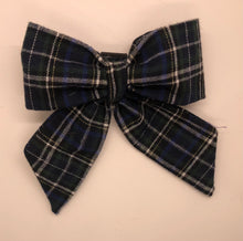 Load image into Gallery viewer, Koa&#39;s Ruff Life, large plaid sailor bow for dogs
