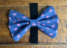 Load image into Gallery viewer, Koa&#39;s Ruff Life, pink flamingo bow tie.

