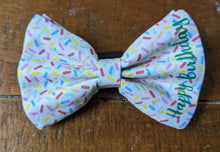 Load image into Gallery viewer, Koa&#39;s Ruff Life, large birthday sprinkle Happy Birthday bow tie
