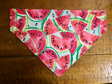Load image into Gallery viewer, Koa&#39;s Ruff Life, watermelon sugar bandana. Summer fashion personalized with your pup&#39;s name.
