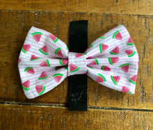 Load image into Gallery viewer, Koa&#39;s Ruff Life, the watermelon dog bow tie. The perfect accessory for summer.
